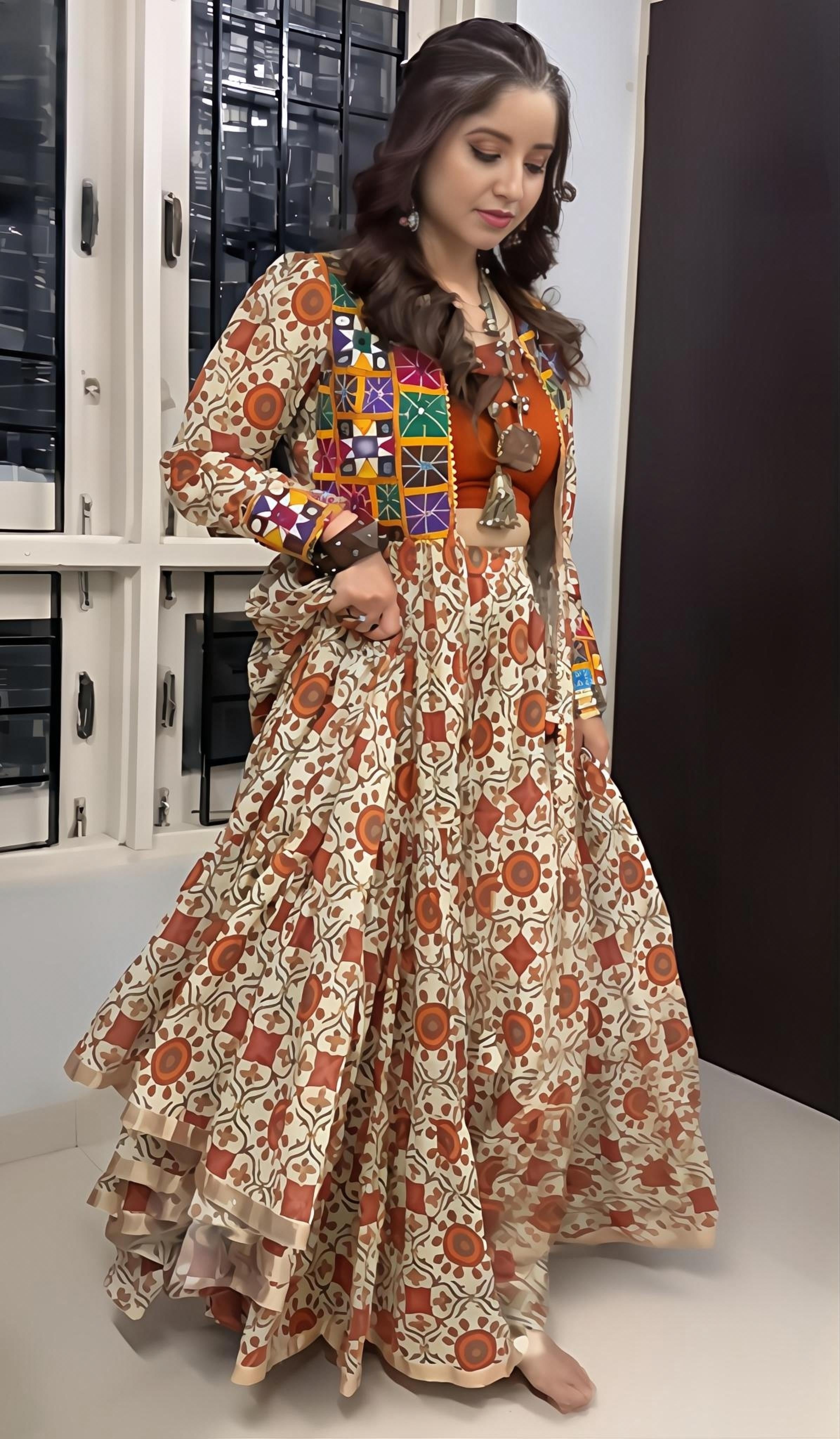 Tritiyaa Navratri Wear Designer Stitched Lehenga Choli | Ready to Wear Ethnic Festive Outfit