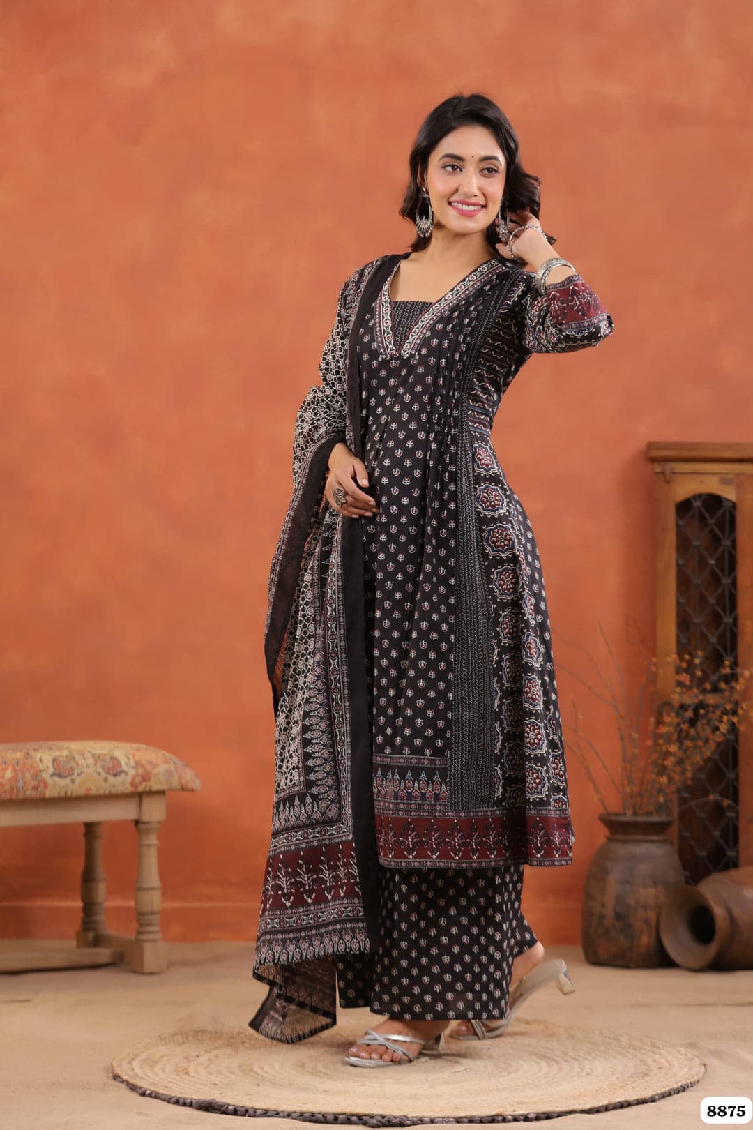 Tritiyaa Designer Suit Set with Handwork & Mirror Work | 3-Piece Kurta, Pant & Dupatta