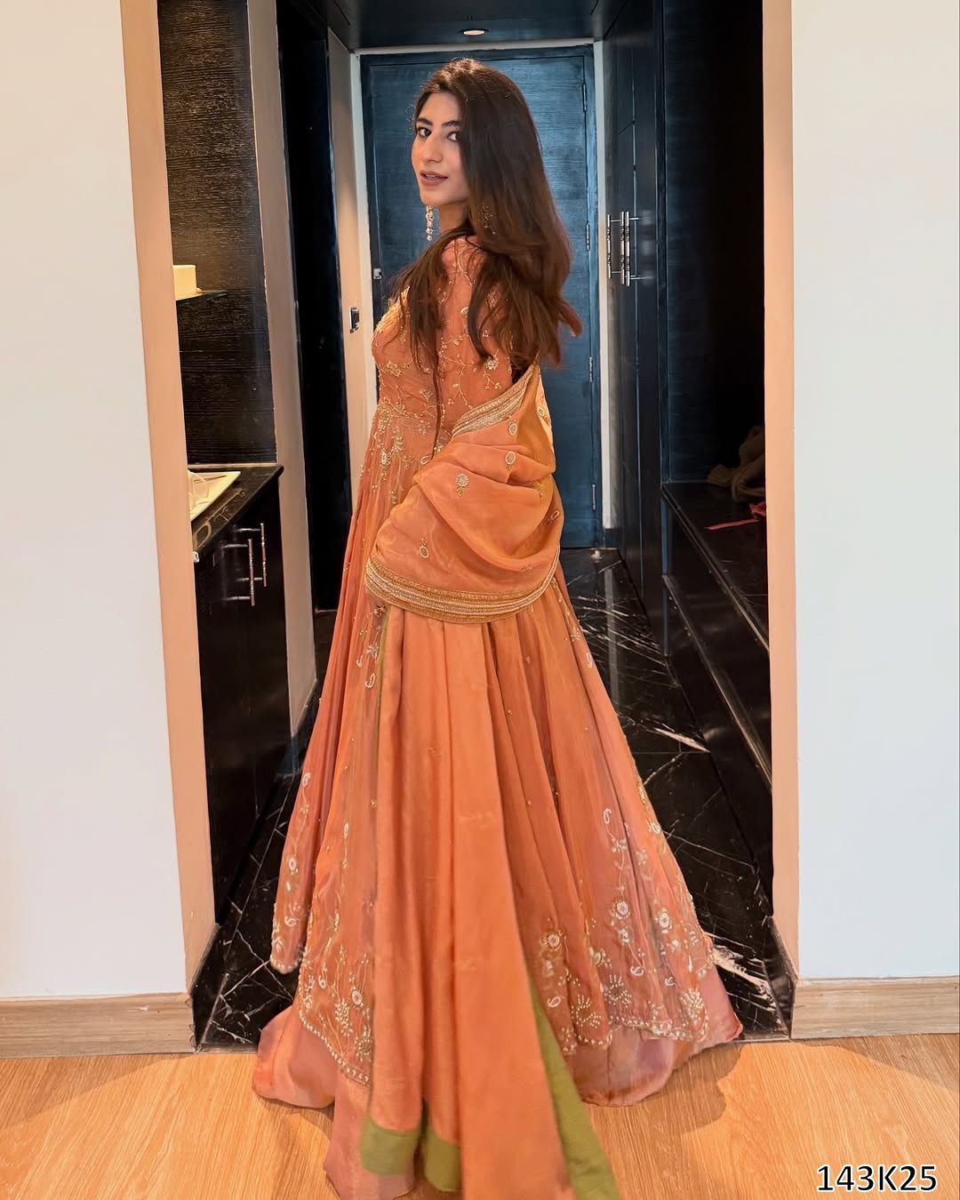 Tritiyaa Designer Chinon Silk Gown Lehenga Dupatta Set | Premium Party & Festive Wear